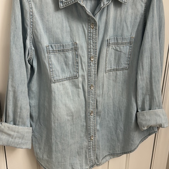 Target Universal Thread light denim button down - Picture 2 of 5